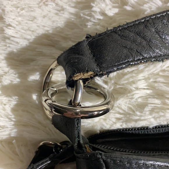 FURLA ~ 2 Way ~ Soft Black Leather Hobo Bag - Picture 9 of 13